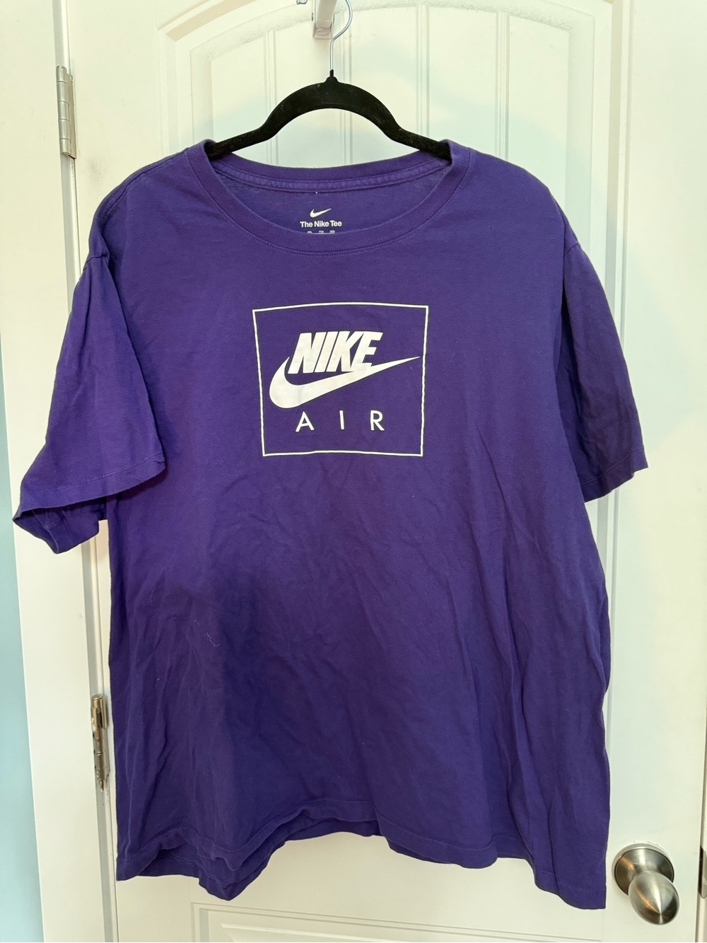 Nike Purple Short Sleeve T-Shirt with White Nike Air Logo